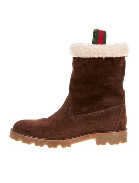 gucci boots shearling|gucci boots sale outlet.